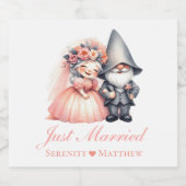 ガーデン格言素朴フェア結婚イターレたった今結婚しました スパークリングワインラベル (シングルラベル)