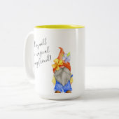 ガーデン格言、おもしろいカラフルモダンツートーンコーヒー ツートーンマグカップ (正面左)