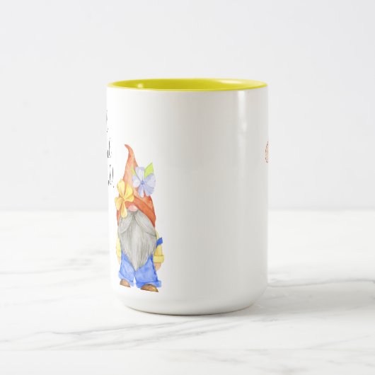 ガーデン格言、おもしろいカラフルモダンツートーンコーヒー ツートーンマグカップ (中央)