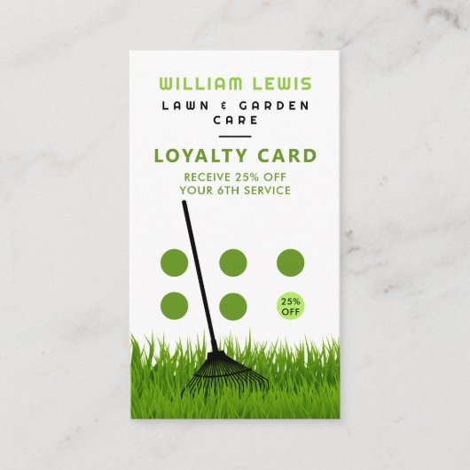 ガーデン気にロンモダングラスレーキロイヤリティ 名刺 (正面)