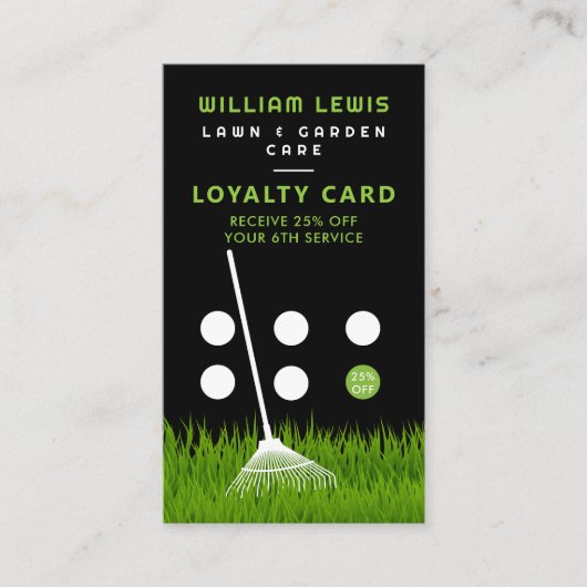 ガーデン気にロンモダングラスレーキロイヤリティ 名刺 (正面)