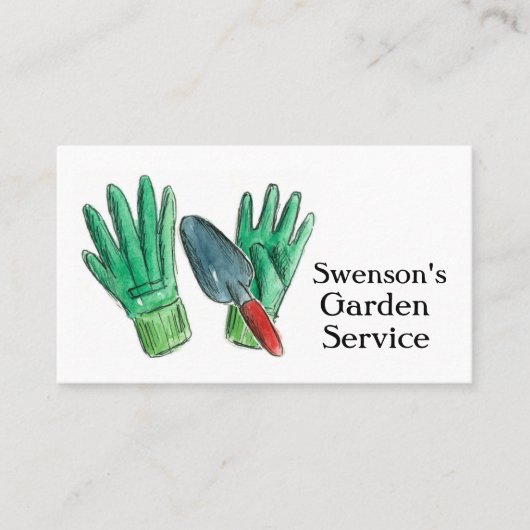 ガーデン気にロン草刈り手袋用コテ 名刺 (正面)