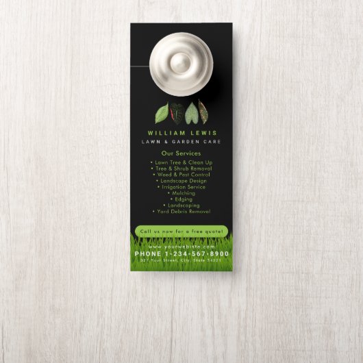 ガーデン気にロン離れ造園のロゴ ドアノブサイン (ノブ)