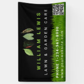 ガーデン気にロン離れ造園のロゴ 横断幕 (縦)