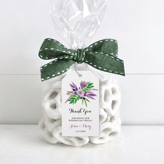 ガーデン水の色結婚の感謝のギフトラベル ギフトタグ