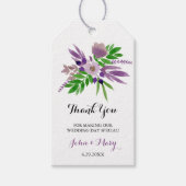 ガーデン水の色結婚の感謝のギフトラベル ギフトタグ (正面)