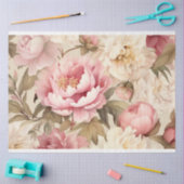 ガーデン牡丹組織またはデコページ紙 薄葉紙 (クラフト)