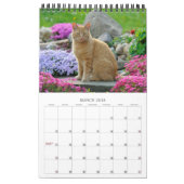 ガーデン猫 – サイズ小 カレンダー (3月 2018)