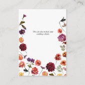 ガーデン秋サマーバーンドオレンジ結婚ズ詳細 エンクロージャーカード (裏面)