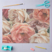 ガーデン素晴らしバラ、ソフトピーチ 薄葉紙 (クラフト)