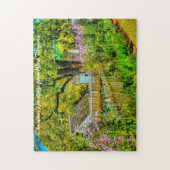 ガーデン素朴ウェストバージニア。クリスマスグリーティング ジグソーパズル (縦)