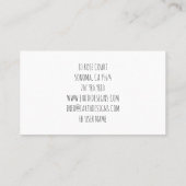 ガーデン素朴ウッドウォーターカラーウッド&プラント 名刺 (裏面)