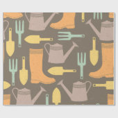 ガーデン素朴チャームラッピング紙 ラッピングペーパー (フラット)