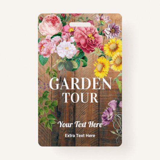 ガーデン素朴ツアーバッジチケットパス バッジ (正面)