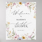 ガーデン素朴フラワーズブライダルシャワーへようこそ ポスター (正面)