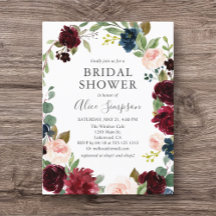 ガーデン素朴フローラ書道ブライダルシャワー