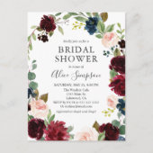 ガーデン素朴フローラ書道ブライダルシャワー インビテーションポストカード (正面)
