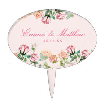 ガーデン素朴ボホシックウォーターカラーピンク結婚ズ