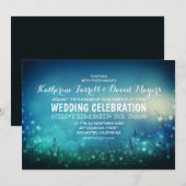 ガーデン素朴ライツロマンチック結婚式招待状 招待状 (正面/裏面)