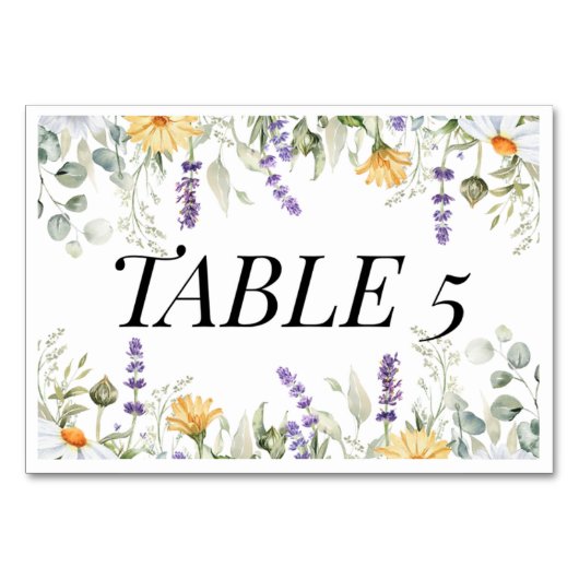 ガーデン素朴ロマンスRSPカード テーブルナンバー (正面)