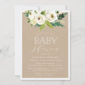 ガーデン素朴開花 |ベビーシャワー招待状 招待状 (正面)