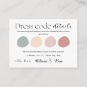 ガーデン結婚カクテルのドレスコード挿入 エンクロージャーカード (正面)