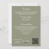 ガーデン結婚セージ緑の全て1つの招待状 シーズンカード (裏面)