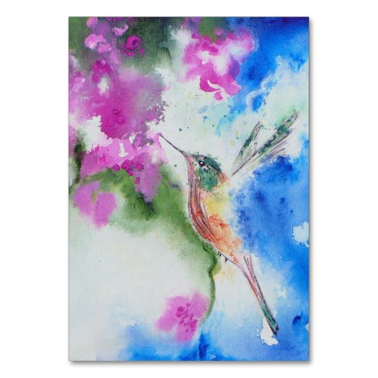 ガーデン結婚ハミングバードのテーブル番号カード テーブルナンバー (裏面)