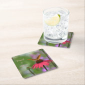 ガーデン結婚・バタフライ スクエアペーパーコースター (インサイチュ)