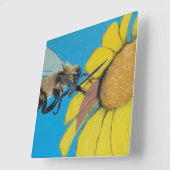 ガーデン絵を描ダンス スクエア壁時計 (傾斜)