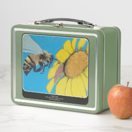 ガーデン絵を描ダンス メタルランチボックス