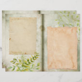 ガーデン緑のコラージュのジャーナルページ (正面/裏面)