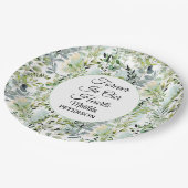 ガーデン緑離れの葬儀 ペーパープレート (アングル)