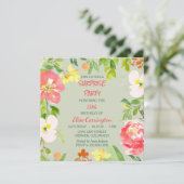 ガーデン縁どフローラ誕生日パーティーへの招待 招待状 (スタンド正面)