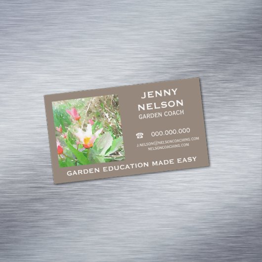 ガーデン自然コーチングの名刺 マグネット名刺 (インサイチュ)