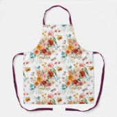 ガーデン花柄 エプロン (正面)