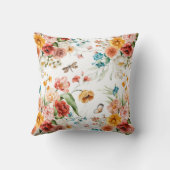 ガーデン花柄 クッション (裏面)