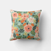 ガーデン花柄 クッション (裏面)