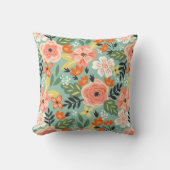 ガーデン花柄 クッション (正面)