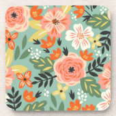 ガーデン花柄 コースター (正面)