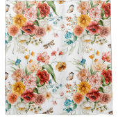 ガーデン花柄 シャワーカーテン (正面)