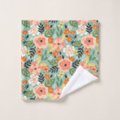 ガーデン花柄 バスタオルセット (ウォッシュタオル)