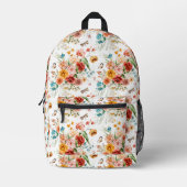 ガーデン花柄 プリントバックパック (正面)