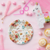 ガーデン花柄 ペーパープレート (パーティー)