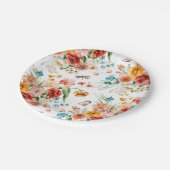 ガーデン花柄 ペーパープレート (アングル)
