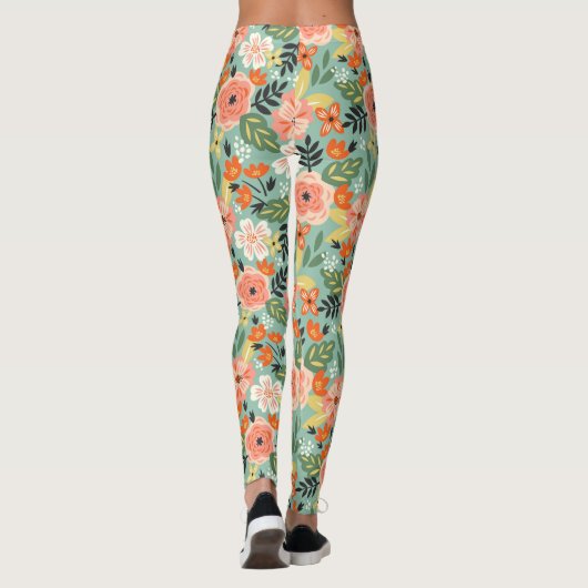 ガーデン花柄 レギンス (裏面)