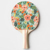 ガーデン花柄 卓球ラケット (正面)