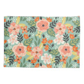 ガーデン花柄 枕カバー (裏面-左)