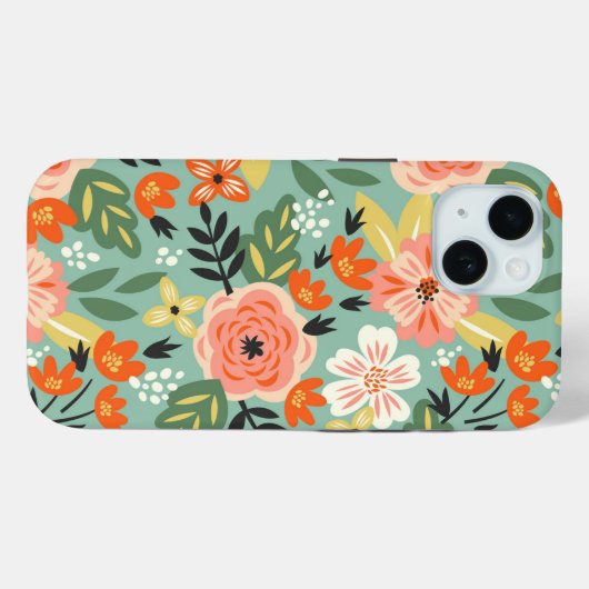 ガーデン花柄 Case-Mate iPhoneケース (裏面 (横))