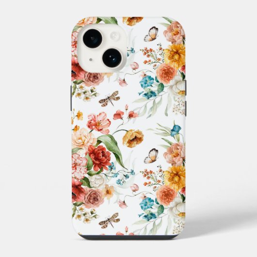 ガーデン花柄 iPhoneケース (裏面)